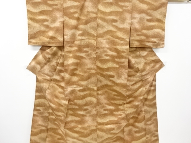 JAPANESE KIMONO / VINTAGE HITOE KIMONO / OSHIMA TSUMUGI / MIST PATTERN